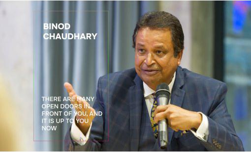 Binod Chaudhary. There are many open doors in front of you, and it is up to you now