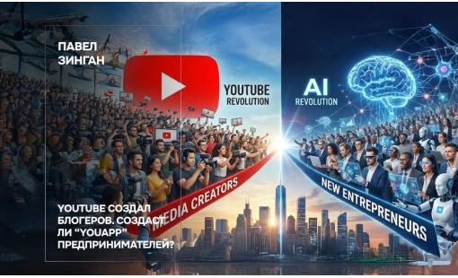Павел Зинган. YouTube создал блогеров. Создаст ли “YouApp” предпринимателей?